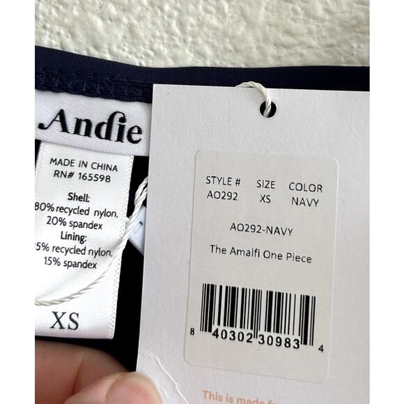 Andie Swim the Amalfi One Piece in Navy XS NWT - Picture 5 of 7